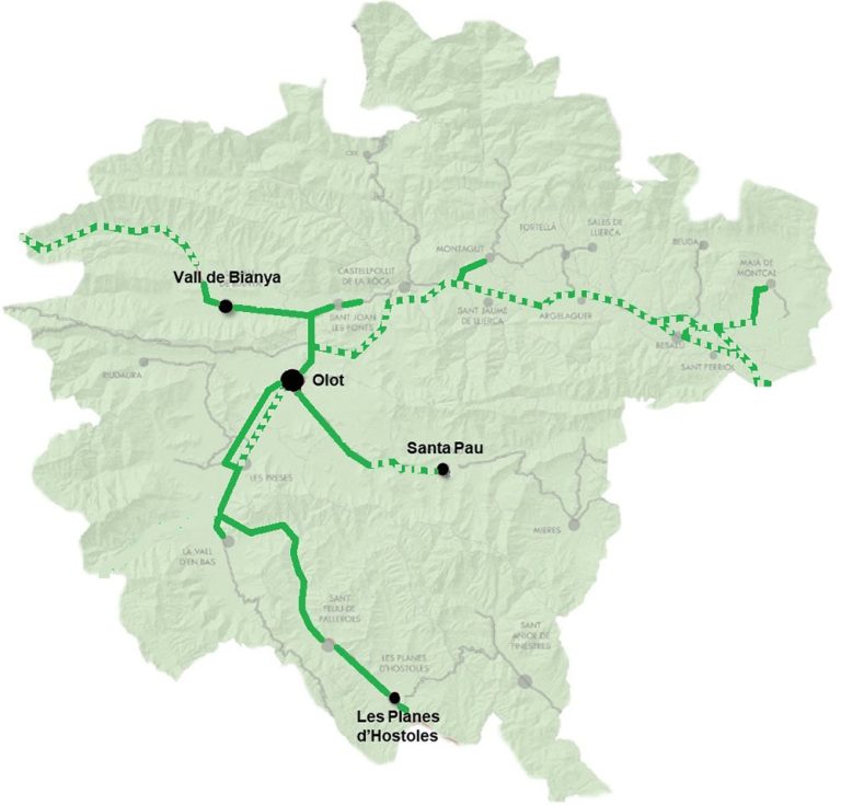 Mapa transports La Garrotxa